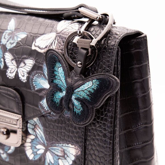 longchamp le pliage Heritage medium shoulder bag Butterfly design leather - Picture 9 of 12